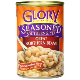 Glory Foods, Great Northern Beans, 15.5oz Can (Pack of 6)