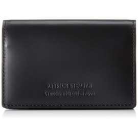 Patrick Stephen 224AAO22 Business Card Case Brillant Unisex Cowhide Glass, Black