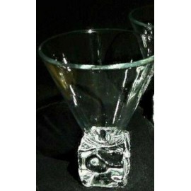 Antique Vintage Mid Century Modern Deco Ice Cube Martini 1 Glass Italy Cocktails