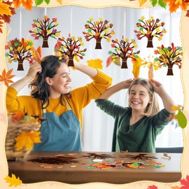 Motipuns 36 Sets Thankful Tree Craft Kits Make Your Own Thanksgiving Tree Hanging Ornament DIY Autumn Thanksgiving Craft Kits Harvest Thankful Art Project Activity for Home Party Decoration
