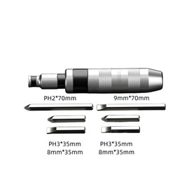 8 PCs Impact Screwdriver Set, Reversible Manual Hand Impact Driver Bits Detachable 1/2-Inch Square Drive, Phillips Bits and Slotted Bit