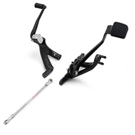 Happy-motor Black Forward Control Foot pegs For Harley Softail Street Bob FXBB 114 FXBBS Low Rider FXLR 107 FXLRS 117 2018-2022