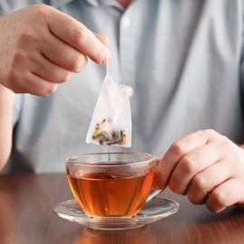 300 Pcs Tea Bags for Loose Leaf Tea, Disposable Tea Filter Bags with Drawstring Natural Empty Tea Bags for Loose Tea and Coffee (3.54x2.75 inch)