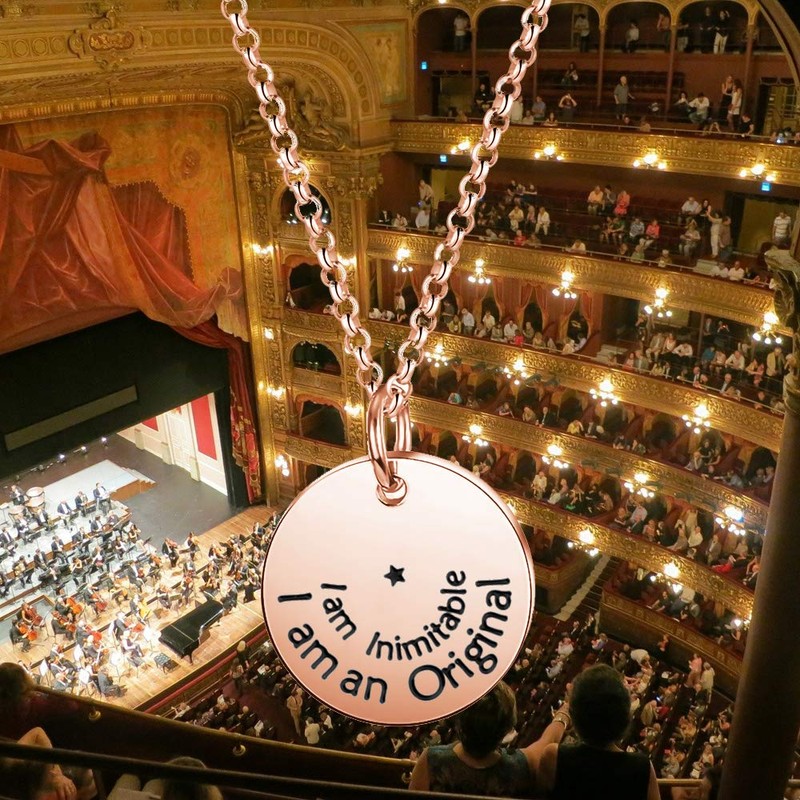 Anlive Hamilton Musical Necklace Aaron Burr Necklace Musical Lover Gift