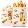 Stnopw Reusable Beeswax Bread Bag with Clear Window, Large Stand-Up