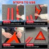 MAOPINER 3 Pack Emergency Warning Triangles, Roadside Safety Triangle with
