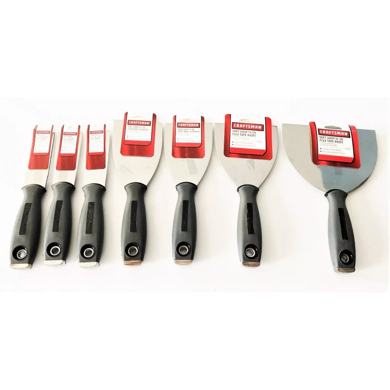 Craftsman 7pc CRAFTSMAN FLEXIBLE STAINLESS STEEL PUTTY TAPE KNIFE KNIVES