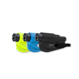RESQME Resqme Family Pack of 3, The Original Emergency Keychain Car Escape Tool, 2-in-1 Seatbelt Cutter and Window Breaker, Made in USA, Black, Blue, Safety Yellow