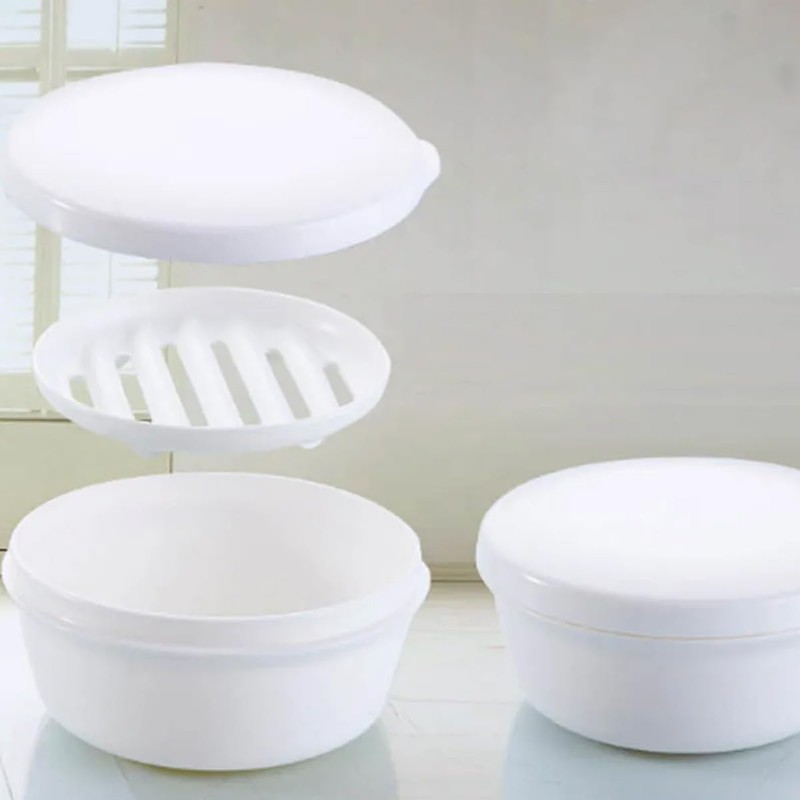 AIMALL 4 PCS Leak-Proof Creative Travel Soap Box with Lid,