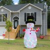 1.8m Christmas Yard Decoration Rotating Colorful Lights Inflatable Snowman Model