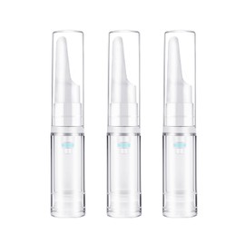 Qancekoo 3pcs Empty Airless Pump Jars, Portable Eye Cream Travel Bottles, Refillable Cosmetic Containers, Duckbill Mouth Vacuum Pump Bottles for Foundation Concealer Face Eye Cream (5ml)