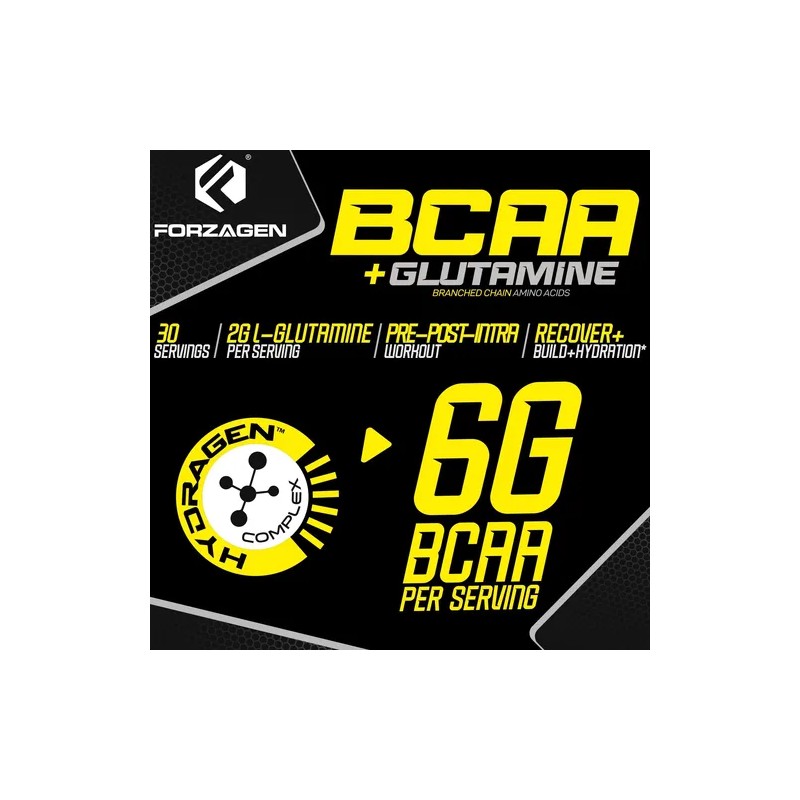Forzagen Bcaa En Polvo Glutamina 30 Porciones Polvo Paquete