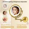 GURUN 8.5" Plug-in Magnifying Makeup Mirror with 3 Tones Dimmable
