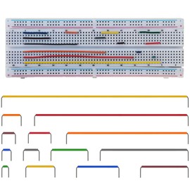 840 Pcs Breadboard Jumper Wires Kit, 14 Lengths Solderless Flexible Connecting Cables, Pre-Stripped & Pre-Formed Right Angles, for Arduino, DIY Electronic Projects, PCB Circuit Boards
