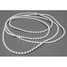 Continuous Chain – Roller Blind Chain (White) 4.5 x 6 mm – Welded – 50-300 cm – Here 300 cm (Circumference: 600 cm) – with Chain Tensioner – Replacement Chain for Roller Blind ps FASTFIX