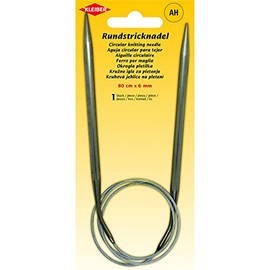 Kleiber + Co. GmbH Circular Knitting Needle, Metal, Gray, 6 mm