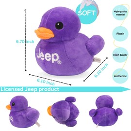 Jeep Text Logo Stuffed Animal Plush Duck Purple -Perfect Enthusiasts You've Been Ducked (Purple)