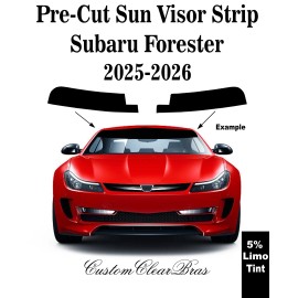 American Made Films Pre-cut Sun Visor Strip 5% Limo Window Tint For 2025 2026 Subaru Forester