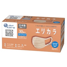 Lilacara Hyper Block Mask, Pink Beige, Regular Size, 30 Pieces, PM2.5 Compatible, 99% Cut Filter, Made in Japan