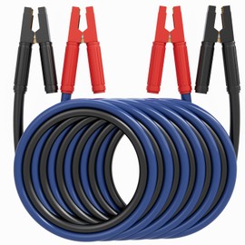 JYEARN Heavy Duty Jumper Cables, 0 Gauge 30 Feet 1000AMP, Automotive Booster Cables for 12V & 24V Cars, Jump Starter for Dead or Weak Batteries, Suitable for 8L Gas & 6L Diesel, Includes Carry Bag