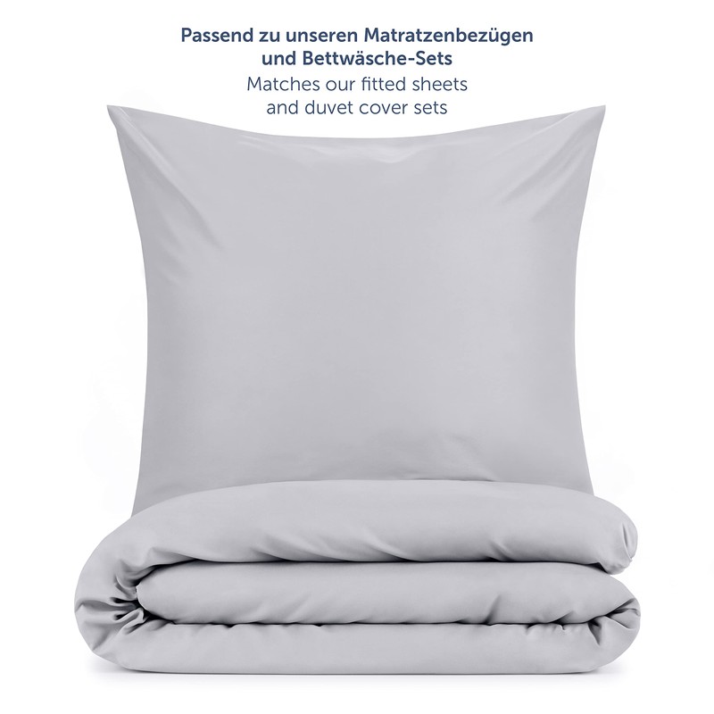 Blumtal Grey Pillow Cases 2 Pack - Soft Brushed Microfibre