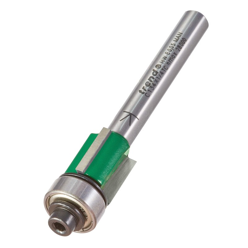 Trend Craft C205X1/4TC Pro 1/4in shank bearing guided trimmer cutter