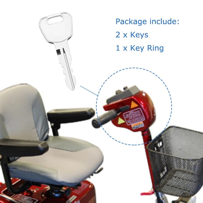 Replacement Keys Compatible for Shoprider Mobility Scooters Cutie L, Dasher