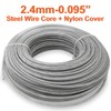 Akuoly Grass Strimmer Line Nylon Steel String Trimmer Spool 2.4mm