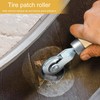 2 Pieces Wooden Handle Patch Tyre Retreading Repair Pinch Roller