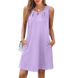 RUMIA Beach Vacation Clothes for Women Summer Beach Vacation Dresses Lavender M