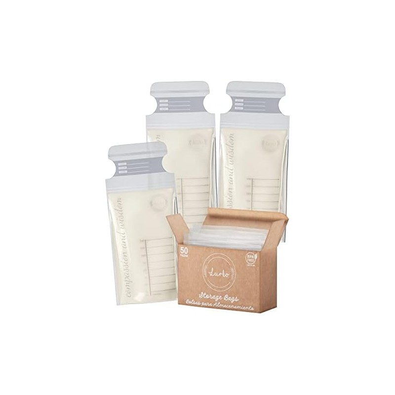 LURKO Bolsas Leche Materna Grandes 8 Oz 50 pcs BPA