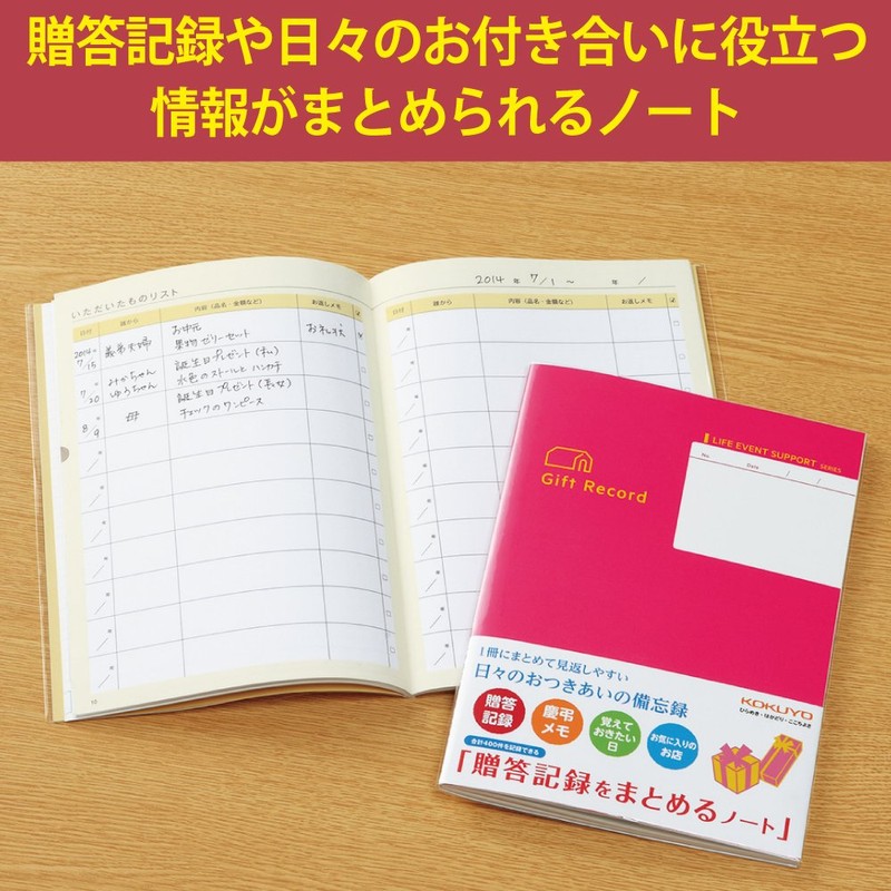 コクヨ ノート 贈答記録をまとめるノート LES-R103
