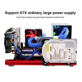 Yoidesu Micro ATX Open Air Case Bracket, Personality DIY Chassis Bracket,Aluminum Alloy Open Frame Test Bench,Computer Game Chassis Rack,DIY Kit