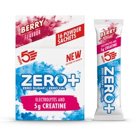 HIGH5 Zero+ Creatine & Electrolytes Hydration Sachets - Sugar Free Electrolytes Powder with 5g Creatine Monohydrate for Performance, Power & Focus - Rehydration Sachets (Berry, 16 x 11.5g)