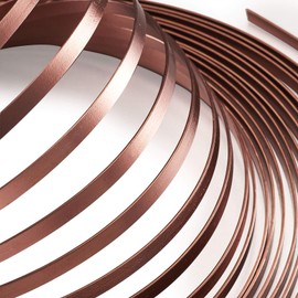 Fashewelry 32.8Ft 5mm Aluminum Flat Wire Solid Bendable Metal Craft Wire Strip for Bezel Sculpting Armature Jewelry Making Gem Metal Wrap, Camel