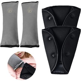 Ajustador Cinturón de Seguridad, 4Pcs Almohadilla Protectora Protectoras para Correa de Hombro de Cinturón de Seguridad de AutomóVil, para Adultos, Jóvenes, Niños