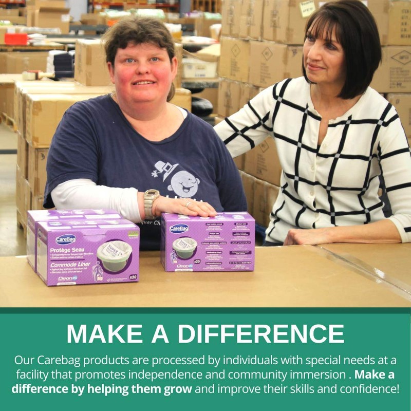 Cleanis CareBag Commode Liner, 20-Count