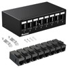 PBAEGAV Patch Panel 8 Port with 8pcs Cat6 Keystone Jack