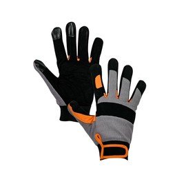 HARDY WORKING TOOLS Protective Gloves, Forestry Gloves, Thermoplastic Rubber, Leather Gloves with Amortizing Foam, Women, Men, Size 10 (XL), Work Gloves, Series 55, A1511-550011