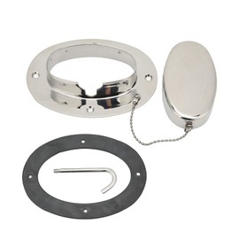 Locadence Chain Deck Pipe, Stainless Steel Oval Deck Pipe Marine Yacht Accessories Foredeck Oval Deck Pipe with Rubber Gasket Hook for Anchor Chain Holds