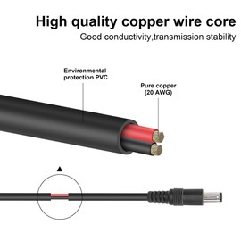 USB-auf-DC-Splitter-Kabel, YACSEJAO USB auf Dual DC 5,5 x 2,1 mm 5 V Barrel Jack Stromkabel für Lüfter, LED-Licht, Router, Lautsprecher, kleine Haushaltsgeräte
