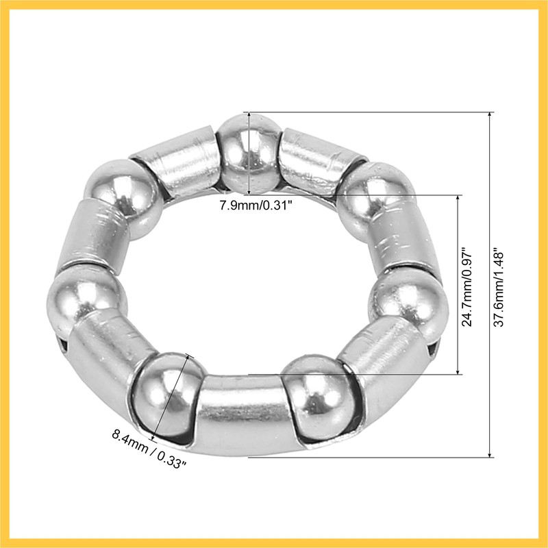 BULLSPANN 2PCS Ball Bearing Cage Crank 37.6mm x 7 Bearing