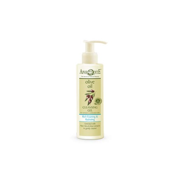 Aphrodite Rich & Moisturising Foaming Cleansing Gel Water Soluble Cleansing Gel to Remove Dirt, Oil & Makeup (200ml/6.76fl oz)