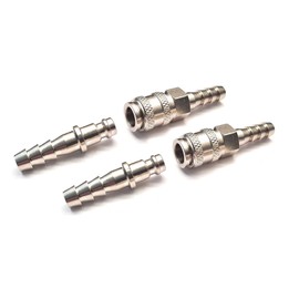 2 Sets of Inline Quick Release Coupling/Fitting For 8mm I/D Propane/Butane Gas Hose - Ideal for Gas BBQ - Patio Heater, Camping Gas Cookers