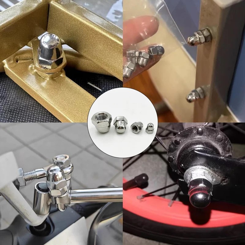 5 Pcs Acorn Cap Nuts, M16 Stainless Steel Hex Dome