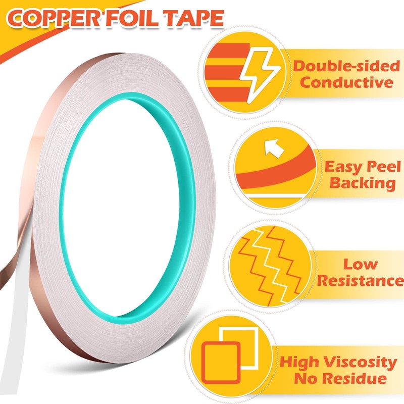 Copper Foil Tape, Selizo 2 Packs Copper Adhesive Tape Strip