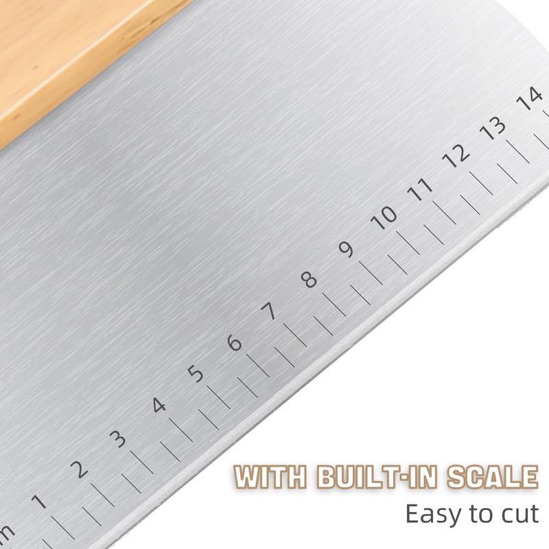 Generic Dough Scraper Cutter, 2Pcs Pizza Cutter, Stainless Steel Dough
