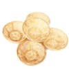 Lashuma Set of 5 Bamboo Baskets, Braided Decorative Basket, Round,