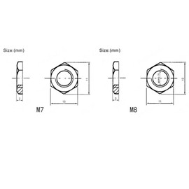 Guitar Input Jack Socket Nuts Washers Set,Guitar Pots Nuts Potentiometer Hex Nut and Washers,Guitar Nuts and Washers 3/8" Guitar Input Output Jack Socket Nuts Grey Black for Guitar Bass,M7 M8