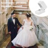 DIVINA VITAE Pack of 2 White Velvet Ring Box Wedding